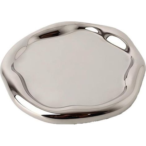 Bol en céramique - Taille M - 19 x 19 x 2 cm - Bol à bijoux - Porte-clés - Présentoir à bijoux - Bol décoratif - Bol - Bol de table de chevet - Porte-monnaie - Porte-montres - Bonbonnière - Porte-frui (1/5)