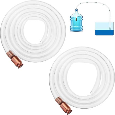 2 mangueras de sifón autocebantes de 1,8 m/2,5 m para transferencia de gas, diésel, combustible y agua. (1/5)