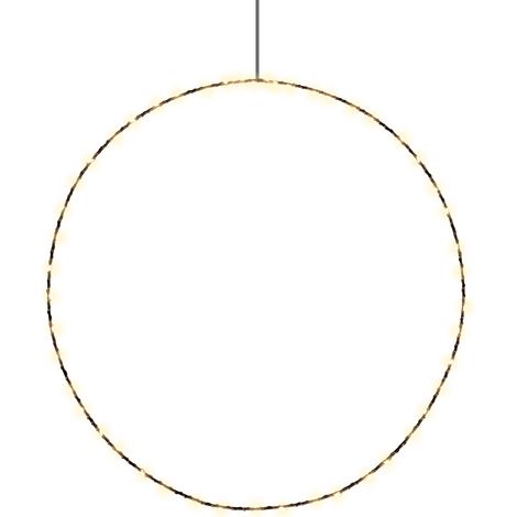 Skylantern – Cercle lumineux décoratif 50cm – 50 LED blanc chaud – Installation facile pour décoration intérieure – Ambiance cosy scandinave (1/4)