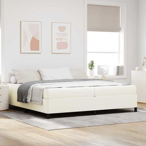 Teenpull – Bettrahmen mit Matratze Creme 200 x 200 cm Stoff (1/5)