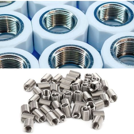 50 inserts filetés en acier standard américain 10-32, manchons de protection et de réparation de filetage 2,5D (1/5)