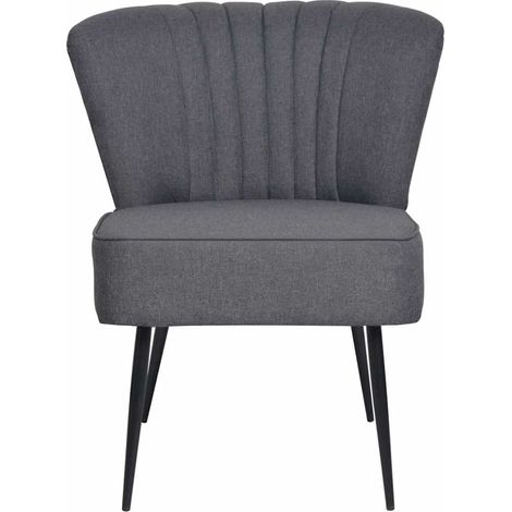 Maison Exclusive - Cocktailsessel Dunkelgrau Stoff