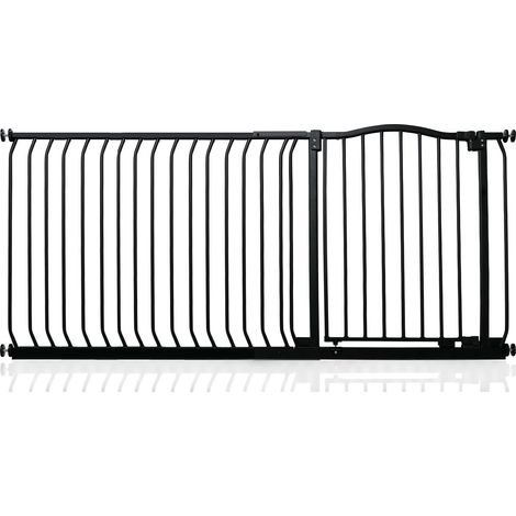 Safetots Barrière De Sécurité Supérieure Avec Design Courbé, Barrière De Sécurité À Pression, 171cm - 180cm, Noir Mat (1/5)