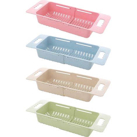 Égouttoir extensible pour évier, panier de rangement pour bols et légumes, panier d'égouttage à longueur ajustable, 100 % neuf-AquaForge (1/5)