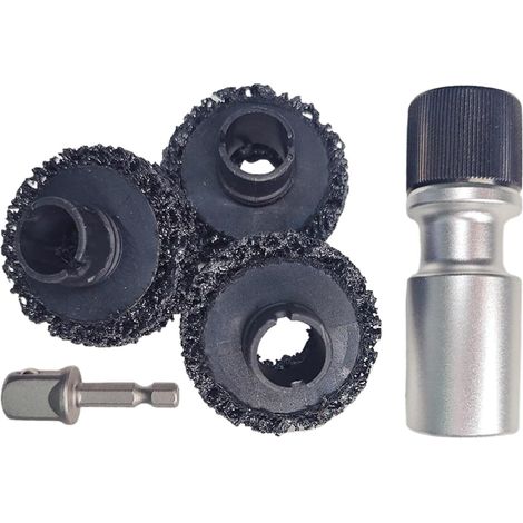 Brosse de levage  Outil pour essieu de  Nettoyeur de roue de frein de voiture  Tête rotative 5 cm en pour perceuse 1/2" (1/2"), nettoyage précis pour voiture, moto, entretien (1/5)