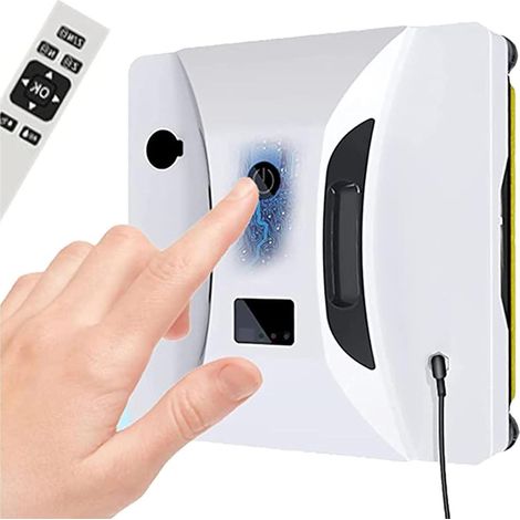 Robot lave-vitres – Nettoyeur de vitres automatique et intelligent avec technologie de pulvérisation, puissance d'aspiration de 2200 Pa, détection des bords par IA et télécommande (1/5)