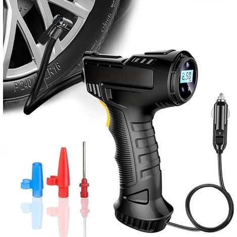 Luftpumpen – Autoreifen – tragbare Reifenpumpen – Kabelpumpen – Autozubehör – Reifenpumpen mit digitalem Manometer – LED-Beleuchtung und automatischer Abschaltung (1/5)
