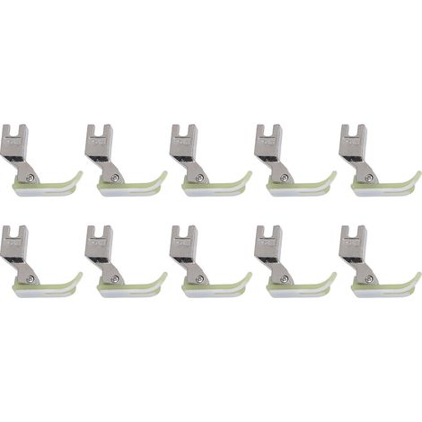 Lot de 10 pieds-de-biche plats de 0,3 cm T58N en plastique étroit pour machine à coudre (1/5)
