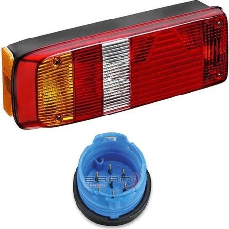Faro trasero izquierdo semi-remolque Kogel Krone Schmitz, 5016015, 121512, 2VP340930-011, con conector.
