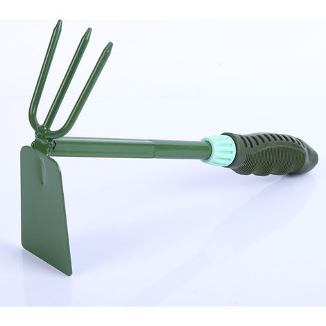 Houe de jardinage houe à main en métal petite houe outils de jardinage à main adaptés à la cour de ferme extérieure pelouse balcon 1pc, vert (2617.5cm) (1/2)