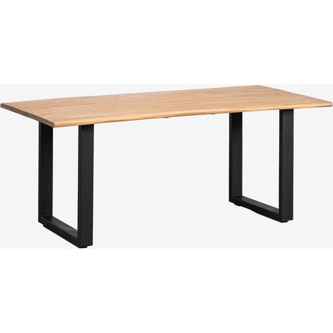 Tavolo da giardino rettangolare 180x90 cm in legno di acacia e acciaio Maupi SKLUM (1/5)