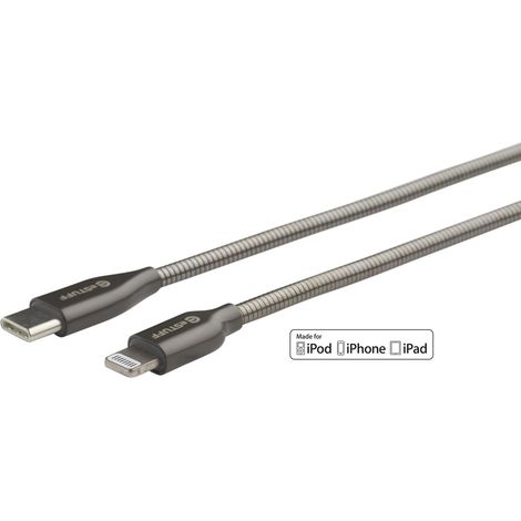 eSTUFF ES602160 cable de conector Lightning 1 m Acero inoxidable