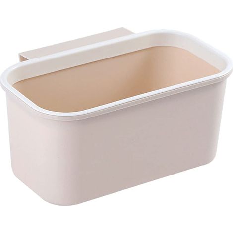Panier de rangement suspendu pour chambre à coucher - Boîte de rangement/poubelle suspendue - Sac de chevet - Convient aux dortoirs - Rose (1/4)