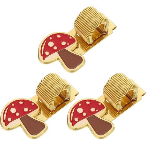 Clip pour stylo champignon, lot de 3, en alliage zinc (1/5)