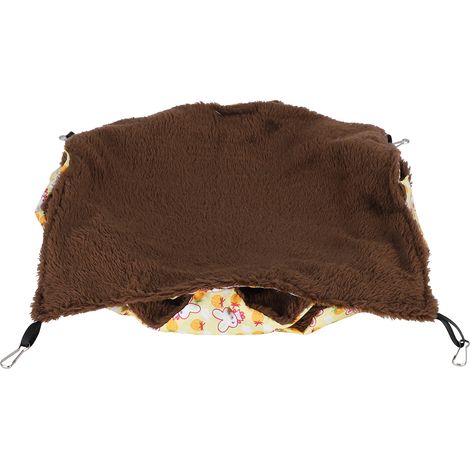 Petit hamac suspendu chaud à trois couches pour hamster ou planeur de sucre (L jaune) (1/5)