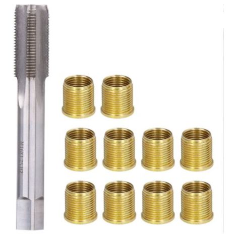 QORVA-M14x1,25 Outils de Réparation de Filetage de Bougie D'allumage, Spark Plug Repair kit, Spark Plug kit, Inserts Métalliques  et Taraud M16x1,25, Bougies D'allumage et Outils