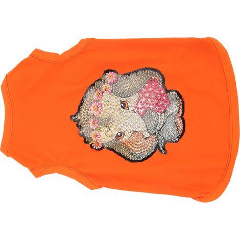 Gilet en coton doux et confortable pour animaux de compagnie, avec outils de peinture diamant en résine à faire soi-même pour chiots, orange, taille S (1/5)
