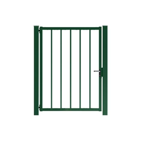 Cloture & Jardin – Portillon barreaudé vert 1,75m – Aluminium thermolaqué RAL 6005 – Largeur 87cm – Sécurisé avec poignée et serrure