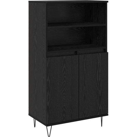Maison Exclusive - Haut Armoire Noir 60 x 36 x 110 cm Bois d'ingénierie