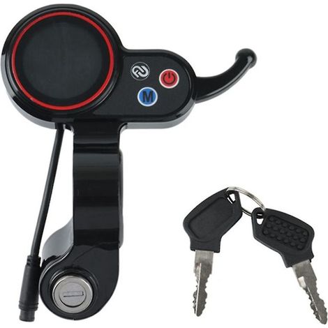 Crea – Écran d'instrument LCD 48V pour scooter électrique – Interrupteur à clé – Compatible avec contrôleur double entraînement