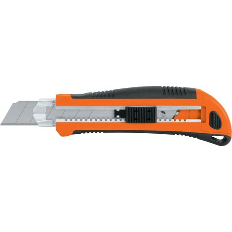 Cúter profesional con alma metálica y grip - 18 cm - 25 mm - 3 hojas (1/2)