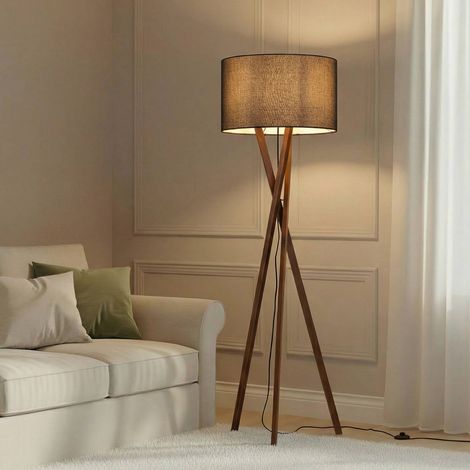 Floor Lamp 'Auriane' made of Textile for Living Room & Dining Room