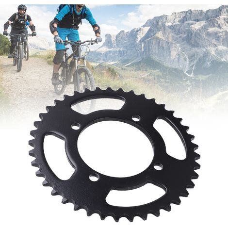 Pignon Arrière Noir Acier 76mm 41 Dents pour Vélo Électrique, Moto et Quad Plage (1/5)