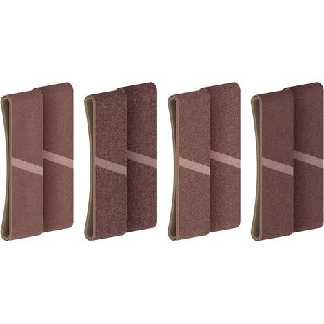 Lot de 20 bandes abrasives pour ponceuses (pour peinture sur bois, bois dur, Ø mm, accessoire pour ponceuse à bande) (1/4)