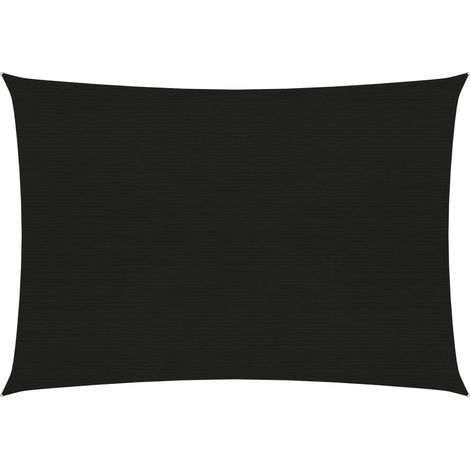 Voile toile d'ombrage parasol 160 g/m² PEHD 2,5 x 3,5 m noir