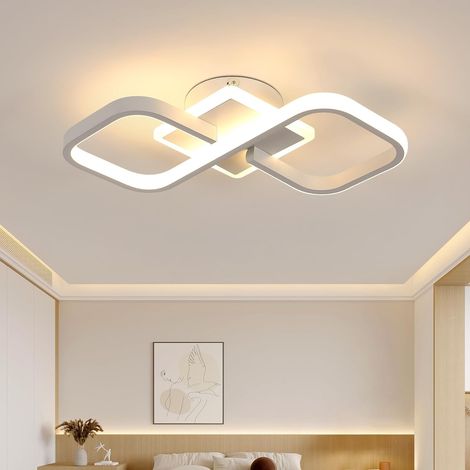 COMELY Plafonnier LED Moderne Design, Blanc 30W 4000LM, Lampe de Plafond LED Carrée en Acrylique, Luminaire Plafonnier LED Intérieur pour Chambre à Coucher Salon, Couloir - Blanc Chaud 3000K (1/5)