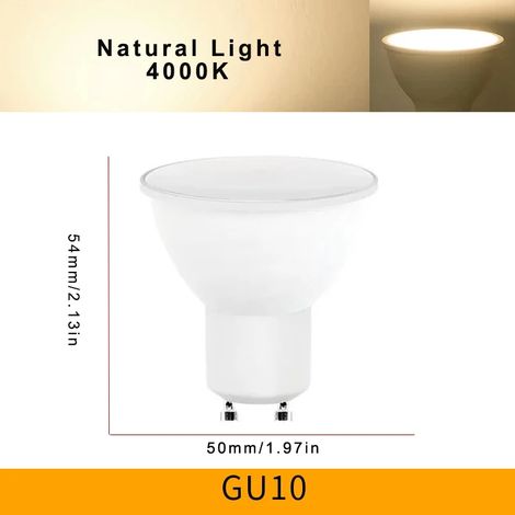 Lot de 12 ampoules LED décoratives, 3/6/9/12 W, AC220 V, GU10, pour la maison, les cafés, les bars et les environnements intérieurs.-AquaForge (1/5)