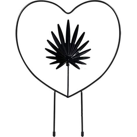 Support de plante rond,-Forme de coeur en feuille de palmier (1/5)