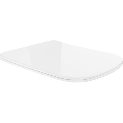Mexen asiento de inodoro de caída suave slim, duroplast, blanco brillo - 39120100 (1/4)