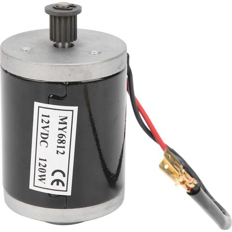 MY6812 12V 120W petit moteur brossé à grande vitesse pour scooter électrique avec poulie à courroie (1/5)