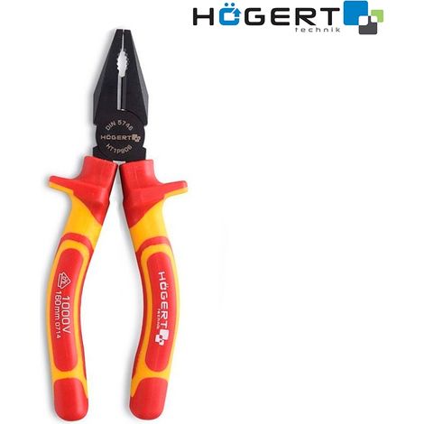 Alicate universal 180 mm aislamiento 1000V hogert