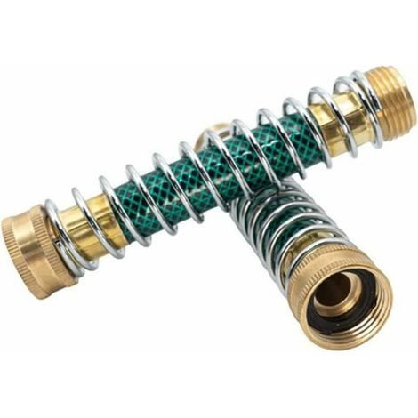 Adaptateur Tuyau D Arrosage - Connecteur A Ressort Helicoidal - Pour Tuyau 15 Mm - Anti Deformation - 1 Piece (1/4)