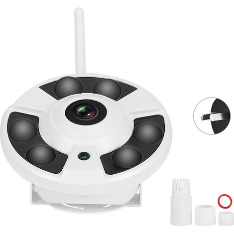 Caméra IP Fisheye 360° Panoramique Surveillance Infrarouge Wifi 1080P 110-240V (1/5)