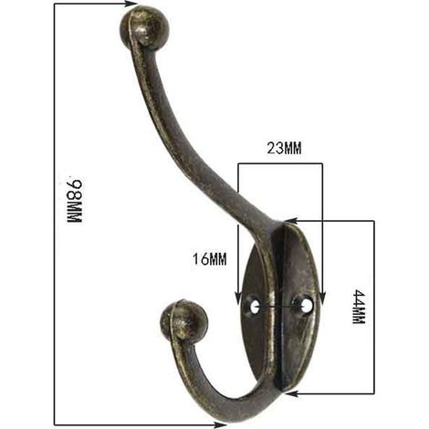 10 Stück Vintage-Wandgarderobenhaken, einzigartige Huthaken aus Metall, Retro-Edelstahl mit Schrauben für Garderobe, Badezimmer, Küche (Kupfer) (1/5)