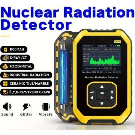 Compteur Geiger numérique - Dosimètre radioactivité + écran LCD - Détection rayonnement nucléaire - Sécurité professionnelle et voyage - Travailleurs et aventuriers (1/4)
