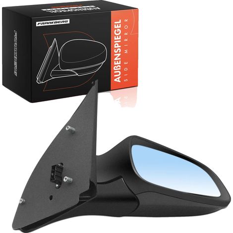 Miroir extérieur, fonctionnement électrique, 5 contacts de connecteur, compatible avec Opel Astra H, design convexe, couleur grise (1/5)