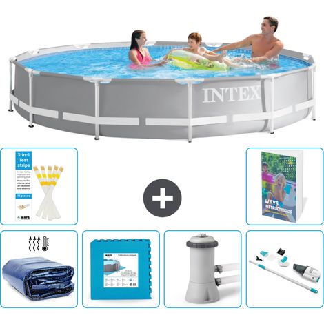 Prism Frame Pool Rund - 366x76 cm - 7-teilig S145