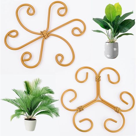 Lot de 2 supports pour tiges de plantes grimpantes en métal doré réutilisables pour plantes d intérieur Monstera et autres plantes grimpantes (1/5)
