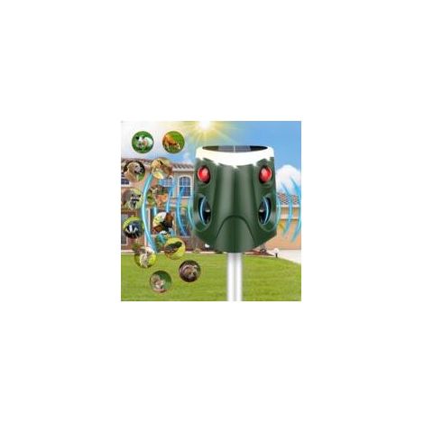 Repellente ad ultrasuoni gatto – Impermeabile IP55 – 4 modalità regolabile Protezione contro il sole e USB – Gamma di funzionamento: fino a 10m (1/5)