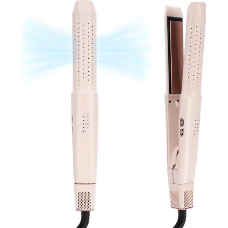 2 en 1 Lisseur et Boucleur avec Air Froid, Ions Négatifs Lisseur à air froid, 4 réglages de température (140–220°C), arrêt automatique, câble pivotant 360°, 110–240V (1/5)