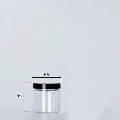 (noir - 180 ml) Boîte de conservation transparente avec couvercle, bouteille d'emballage vide en plastique, seau de rangement circulaire, boîte à biscuits, boîte de conservation alimentaire scellée, r (1/5)