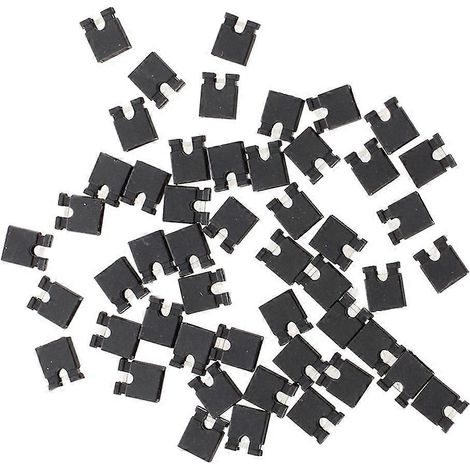 50 Stück 2,54 mm Jumperkappen, Mini-Jumperkappen, Kurzschlussstecker (1/5)