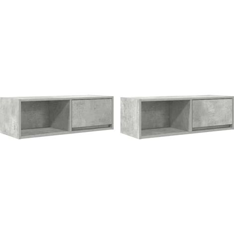 Maison Exclusive - Muebles de TV 2uds madera ingeniería gris horm (1/5)