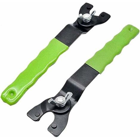 Set di 2 chiavi a bussola regolabili per mandrino di smerigliatrice angolare, chiave a bussola regolabile per mandrino, chiave per smerigliatrice angolare, impugnatura in plastica per smerigliatrici a (1/5)