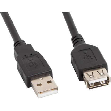 Câble d'extension USB 2.0 Lanberg AM-AF 5 m, noir