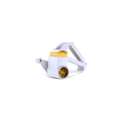 Râpe à fromage rotative manuelle avec rouleau en acier inoxydable, adaptée pour râper les fromages à pâte dure, le chocolat, les noix, ustensiles de cuisine (blanc). - Crezuo